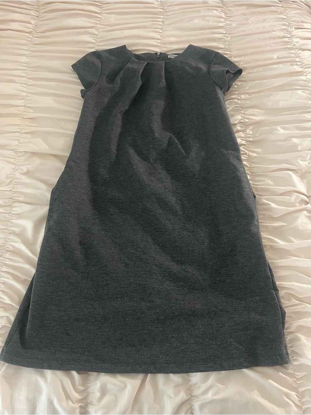 Lands end Classic Dark Gray Shift Dress